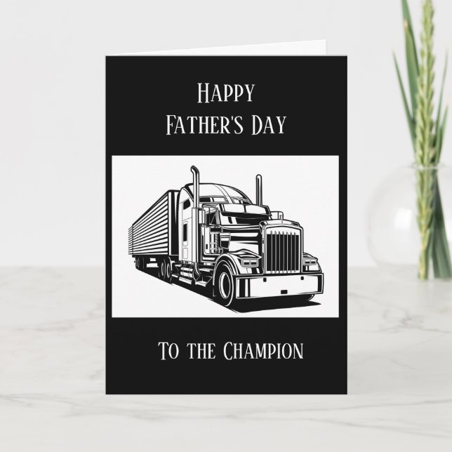 Carte Happy Fête des pères Semi-Camion Driver (Devant)