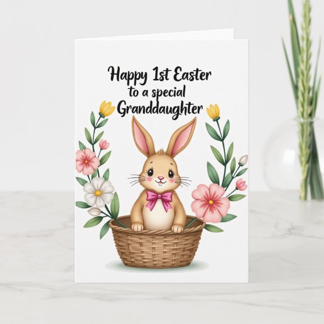 Carte Happy First Easter Granddaughter Card (Devant)