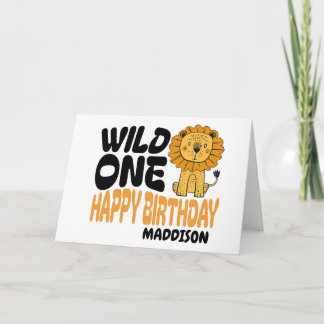Carte Happy First Wild One Safari Themed 1st Birthday 