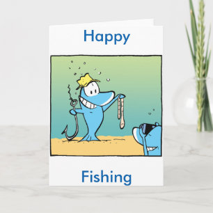 Carte Happy Fishing Funny Greeting Card