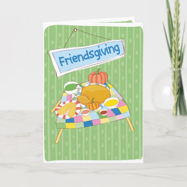 Carte Happy Friendsgiving Best Friend Fun Whimsical (Devant)