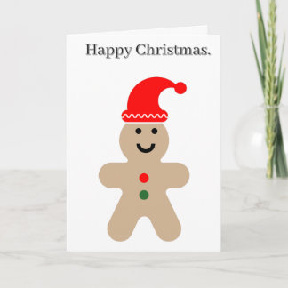 Carte Happy Gingerbread Man Editable Christmas