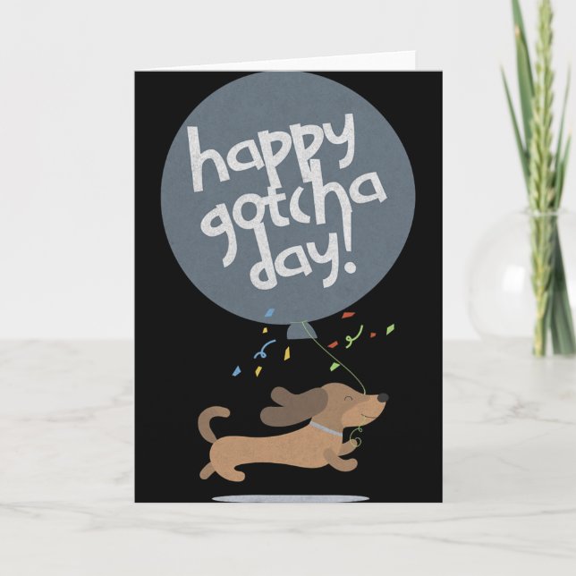 Carte Happy Gotcha Day Dog New Puppy Adoption Birthday C (Devant)