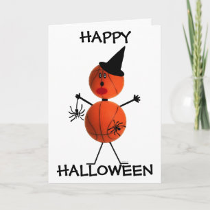 Carte Happy Halloween Basketball