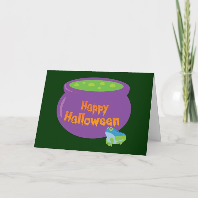 Carte Happy Halloween Cauldron (Devant)