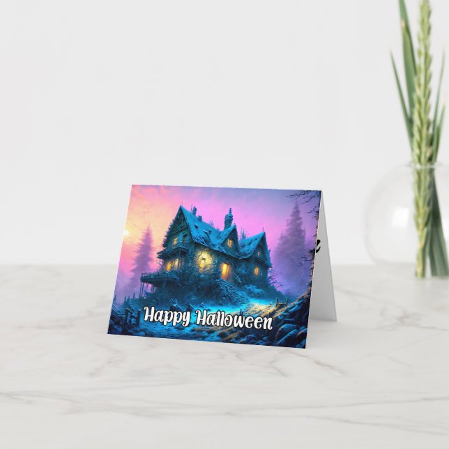 Carte Happy Halloween Haunted House (Devant)