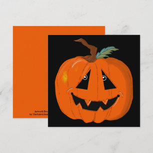 Carte Happy Halloween Jack-o'-lantern Illustration Art