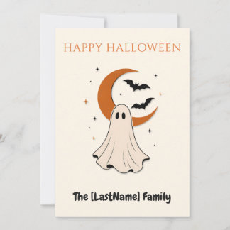 Carte Happy Halloween / Noche de Brujas Minimalista
