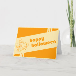 Carte happy halloween : retro :