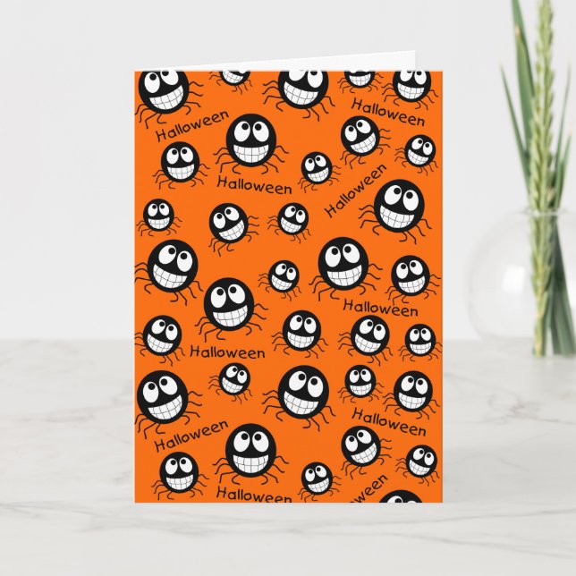 Carte Happy Halloween Spider Collage (Devant)