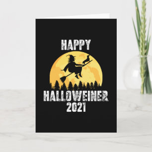 Carte Happy Halloweiner 2021 - Dachshund Witch