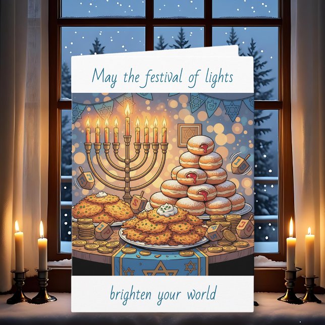 Carte Happy Hanukkah | Festival of Lights (Créateur téléchargé)