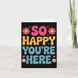Carte Happy Here Groovy Retro Positivity Women Teacher