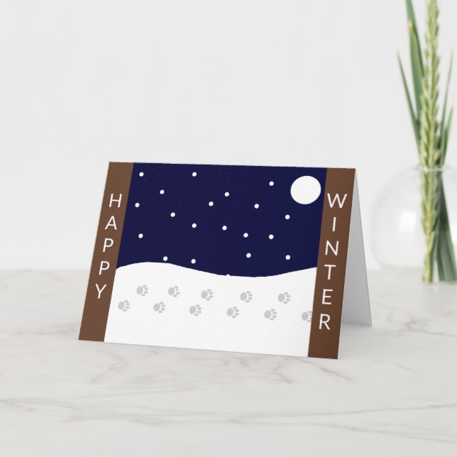 Carte Happy hiver rural (Devant)