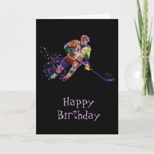 Carte Happy Hockey Anniversaire Fun Humour
