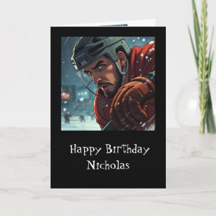 Carte Happy Hockey Anniversaire Fun Humour