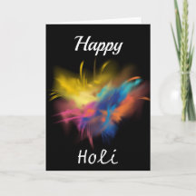 Happy Holi en Arrière - plan noir