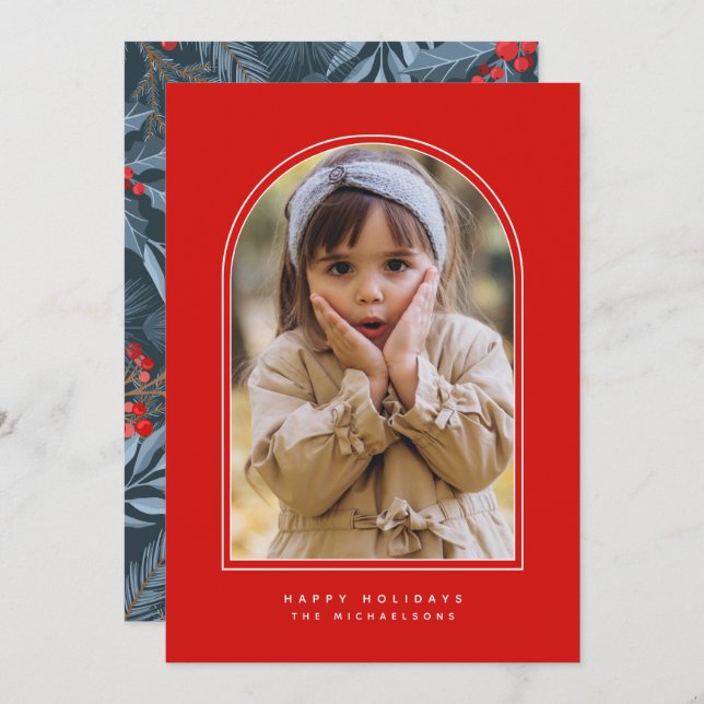 Carte HAPPY HOLIDAYS ARCH Add Your (Devant / Derrière)