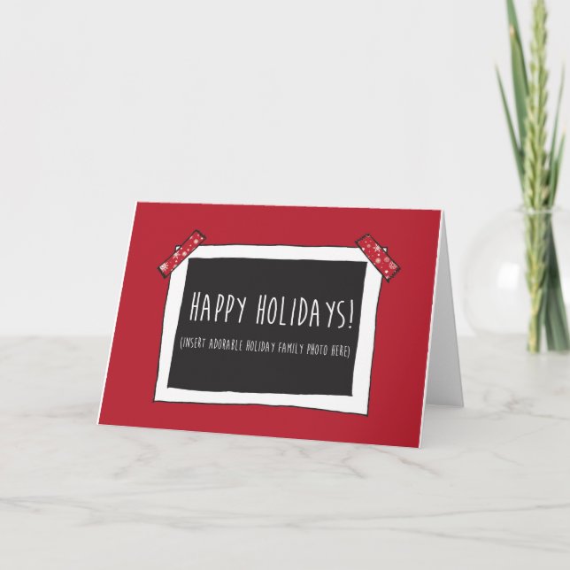 Carte Happy Holidays Funny (Insérer la photo ici) (Devant)