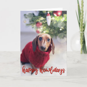 Carte Happy Howlidays - Ajouter VOTRE PHOTO DE CHIEN