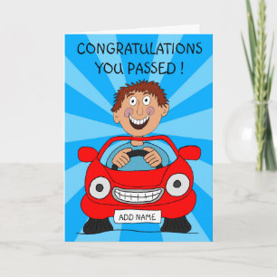 Carte Happy Man Passé le test de conduite