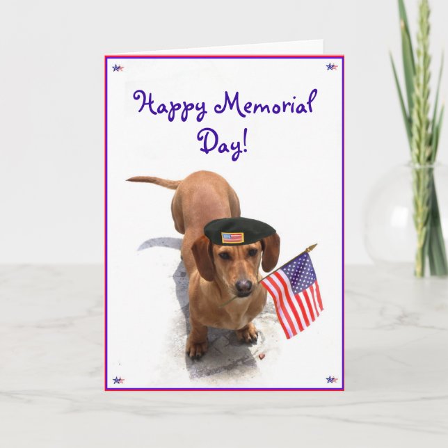 Carte Happy memorial day Dachsgreeting card (Devant)