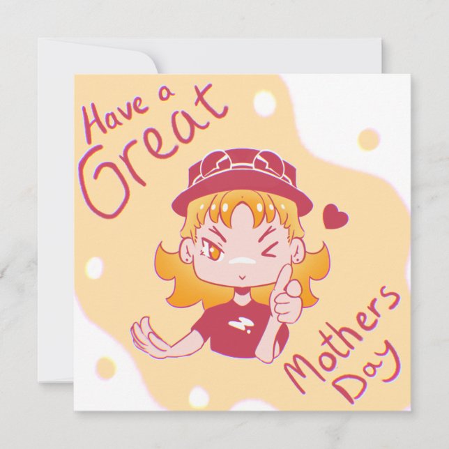 Carte Happy Mothers day. (Devant)