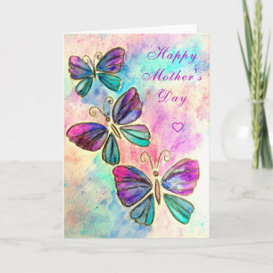 Carte Happy Mother's Day Card Butterfly - Watercolor