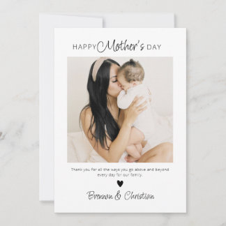 Carte Happy Mother's Day personnalisée avec photo