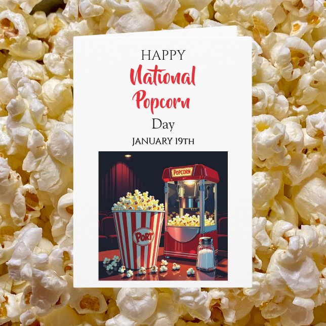 Carte Happy National Popcorn Day! January 19th (Créateur téléchargé)