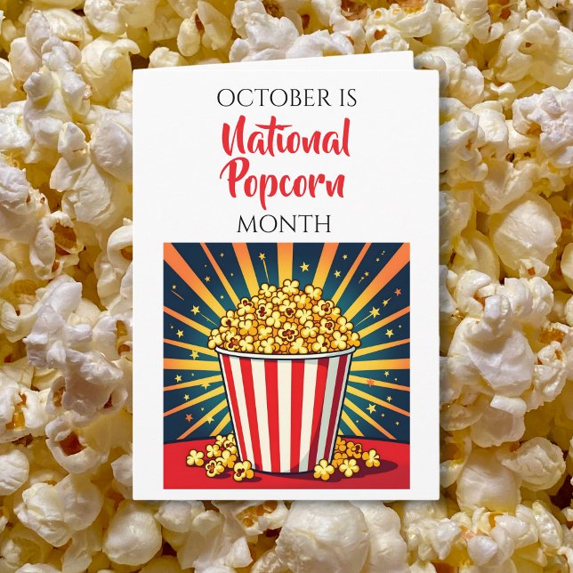 Carte Happy National Popcorn Month! October (Créateur téléchargé)