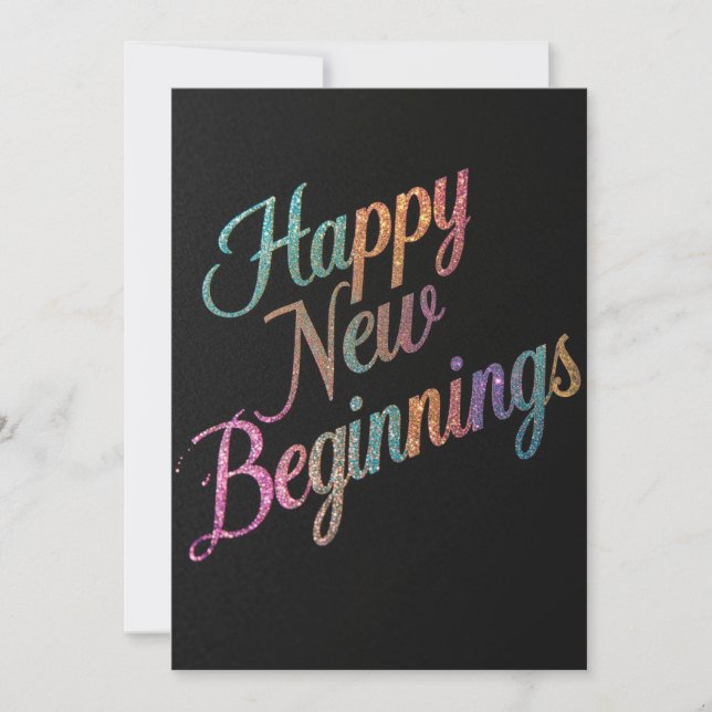 Carte Happy new beginnings 2026 card (Devant)