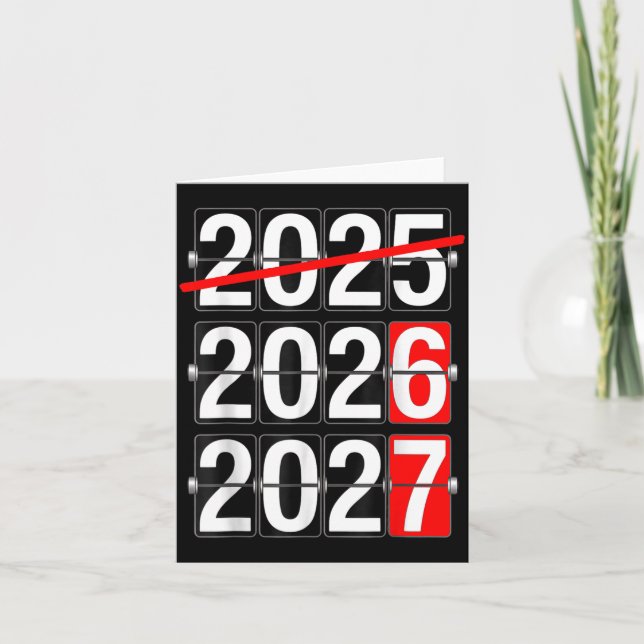 Carte Happy New Year 2026 2027 67 Meme Six Seven Funny  (Devant)