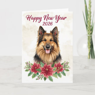 Carte Happy New Year 2026 Dog Greeting Card