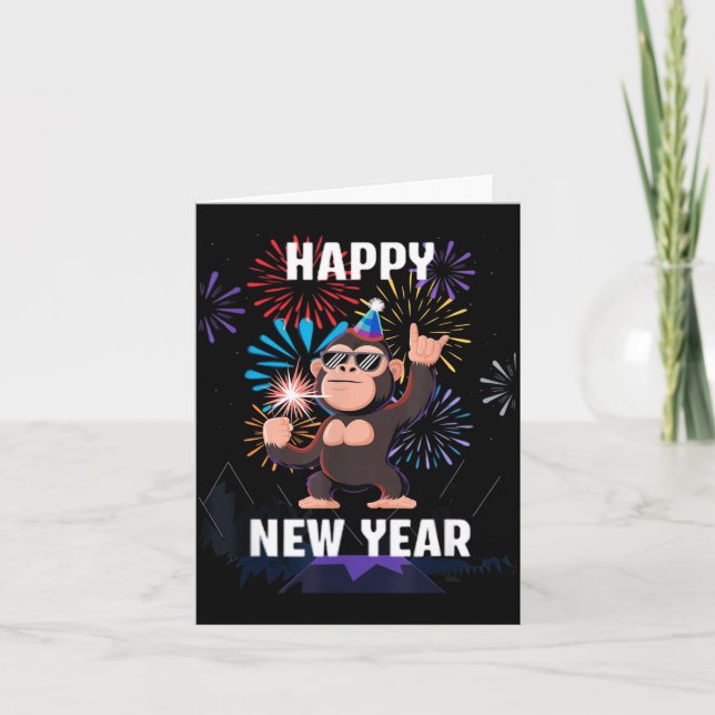 Carte Happy New Year 2026 Funny Kids Bigfoot Lovers Part (Devant)