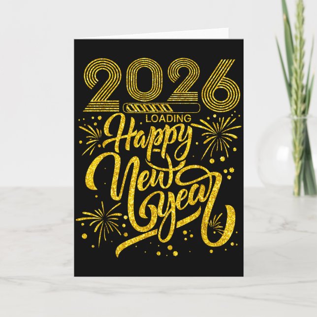 Carte Happy New Year 2026 Funny New Years Eve Party Men  (Devant)