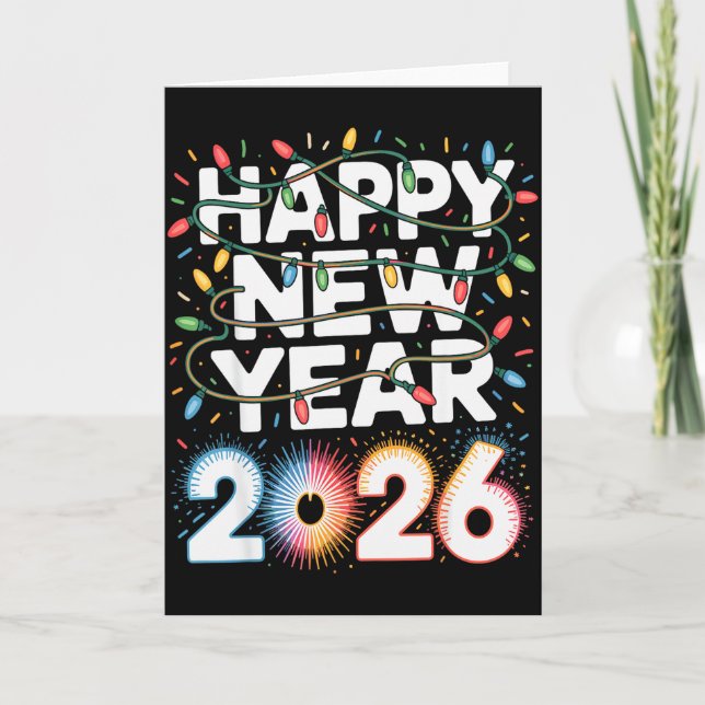 Carte Happy New Year 2026 Sparkle Shirt For Women  (Devant)