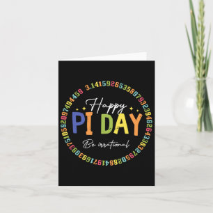Carte Happy Pi Day Funny Math Lover Enseignant 3.14 Pi N