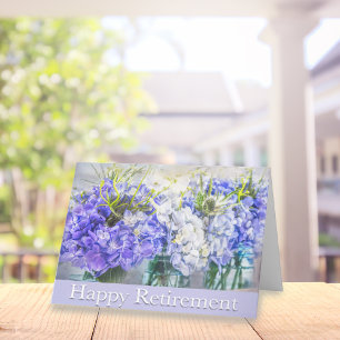 Carte Happy Retirement Purple Hydrangeas In Mason Jars