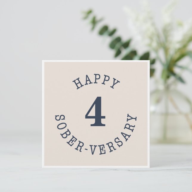 Carte Happy Sober-versary (Debout devant)