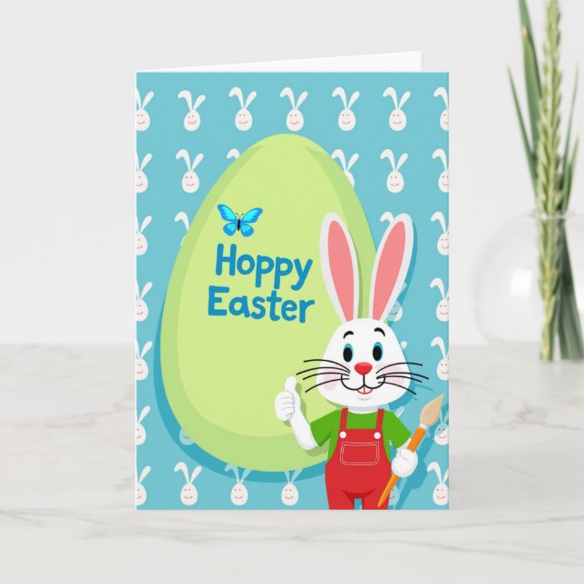 Carte Happy Spring Rabbit Art Card (Devant)