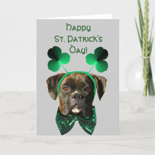 Carte Happy St. Patrick's Day Boxer greeting card