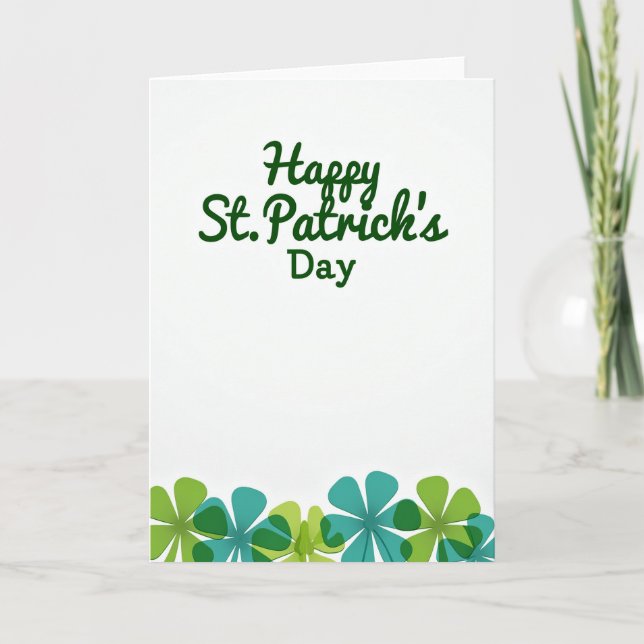 Carte Happy St Patricks Day Floral Card (Devant)