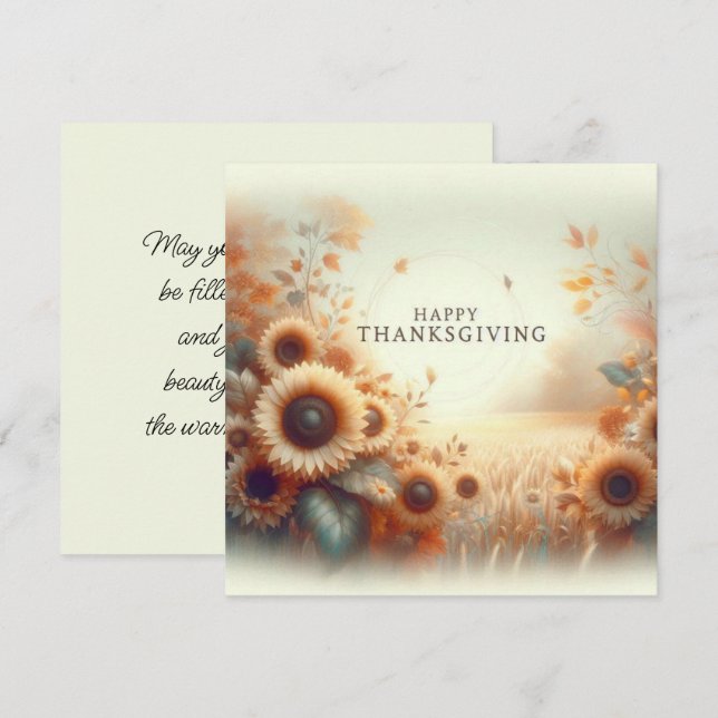 Carte Happy Thanksgiving (Devant / Derrière)
