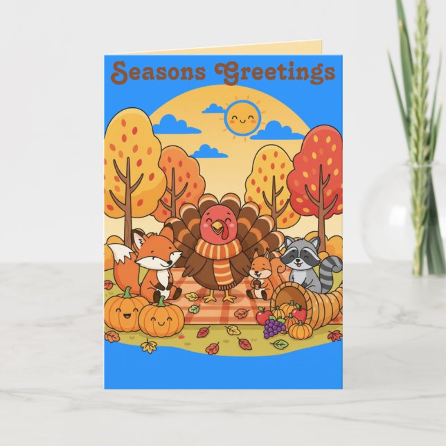 Carte Happy Thanksgiving Card for Kids (Devant)