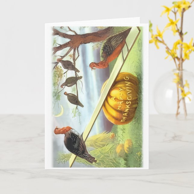 Carte Happy Thanksgiving Greeting Card (Fleur jaune)