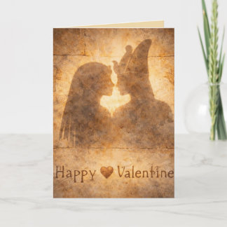Carte Happy Valentine Egyptian Shadow Art Romantic