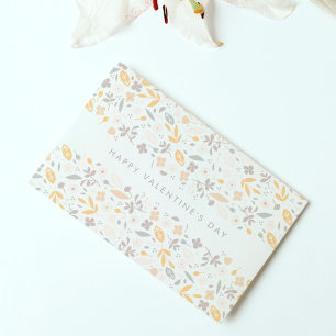Carte HAPPY VALENTINE'S DAY   CUSTOM   Floral Confetti