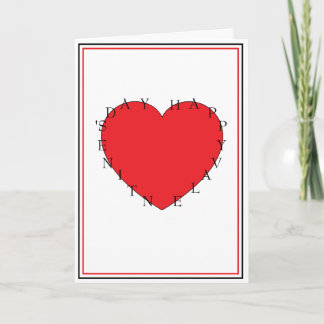 Carte Happy Valentine's Day Design With A Poem