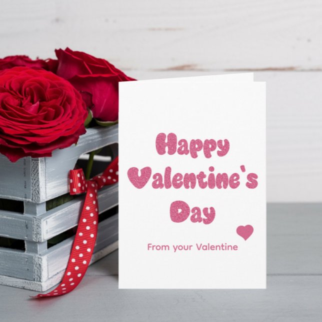Carte Happy Valentine's Day Glitter (Créateur téléchargé)